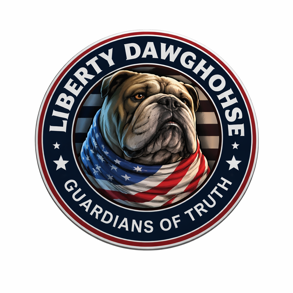 New Liberty Dawghouse Logo New Liberty Dawghouse Logo with a bulldog as a watchdog inside a circle encased with Liberty Dawghouse and the Top and Guardians of Truth at the bottom